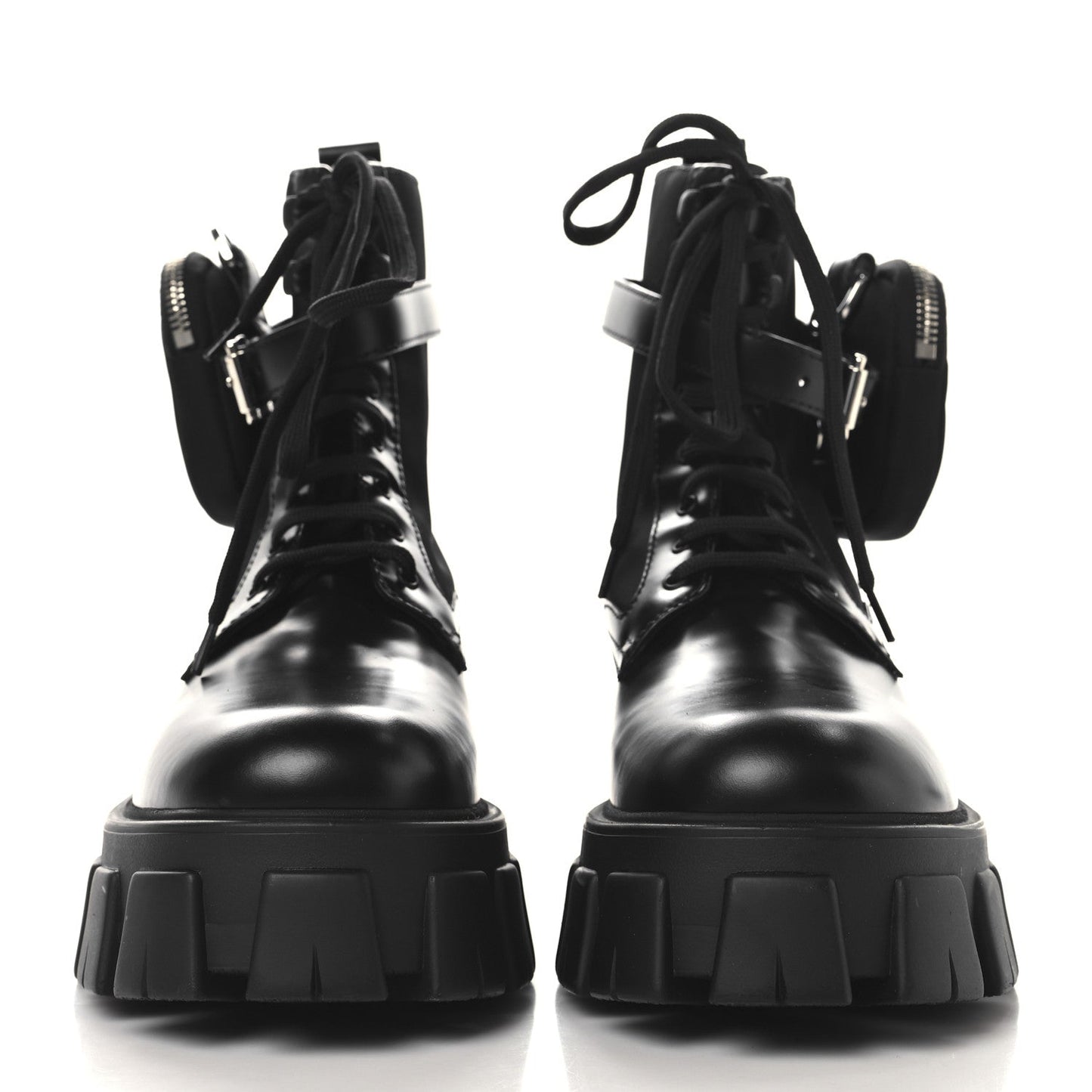 Spazzolato Rois Re-Nylon Metal Triangle Logo Monolith Pouch Pocket 55mm Boots 39.5 Black