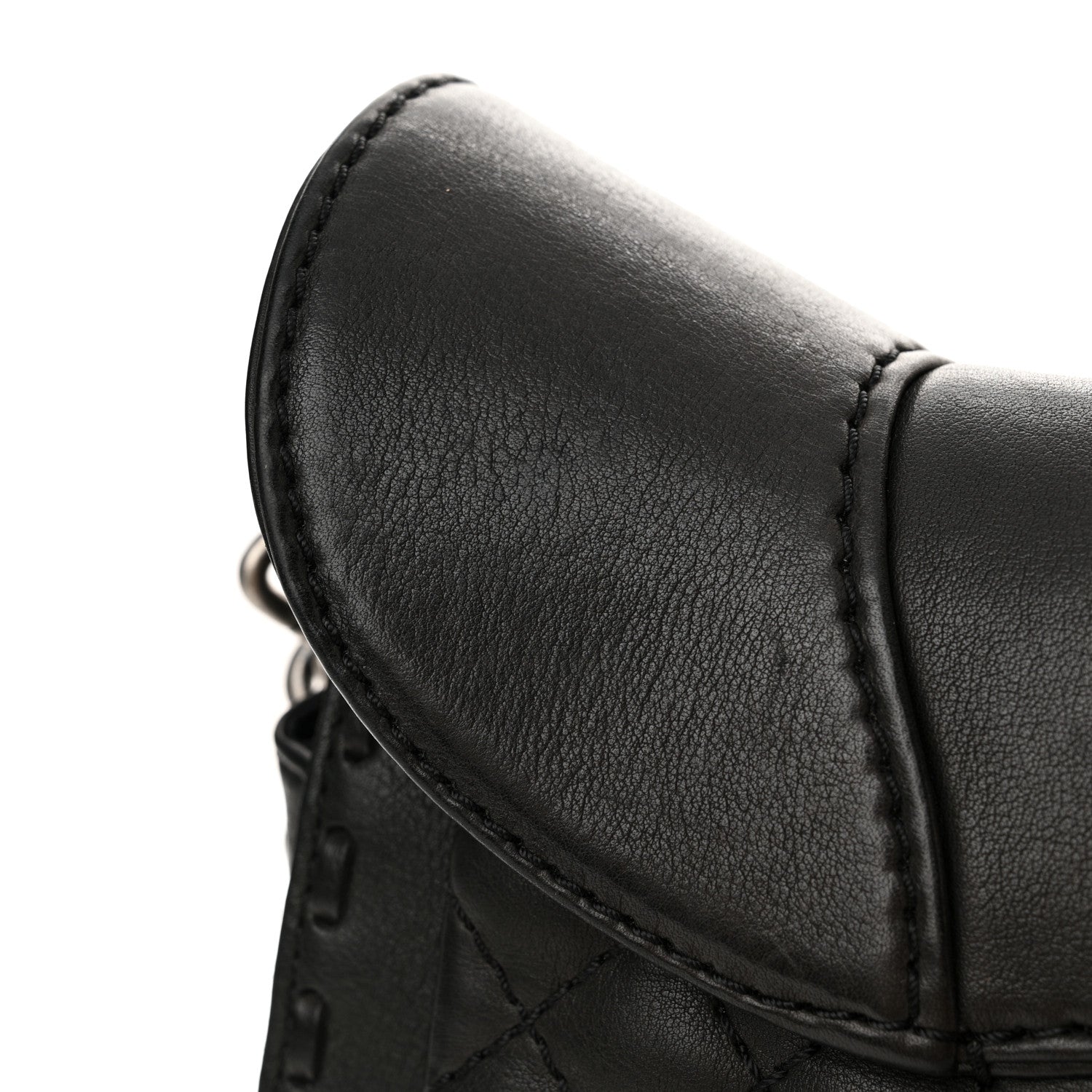 Chanel Calfskin Quilted Dallas Saddle Bag Black 12 of 12