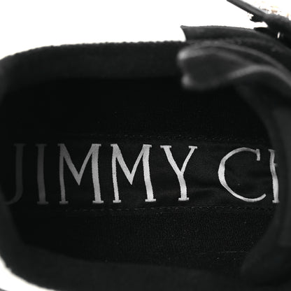 Jimmy Choo Suede Crystal Osaka Oakland Sneaker 41 Black White 9 of 11