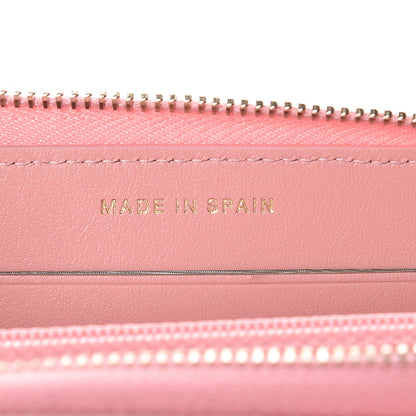 Chanel Caviar Chevron Quilted Medium Zip Around Wallet Pink 7 of 11