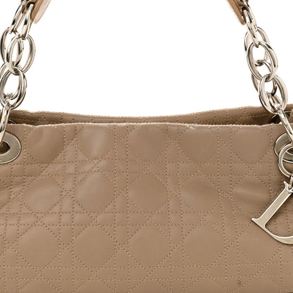 Christian Dior Lambskin Cannage Soft East West Tote Beige 8 of 12