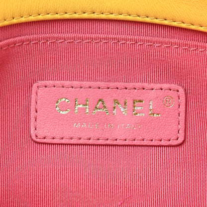 Chanel Lambskin Small Entwined Chain Flap Yellow Multicolor 6 of 21
