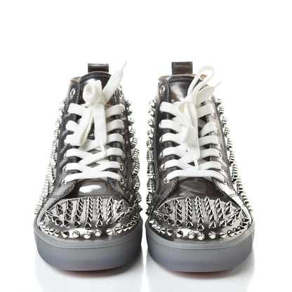 Christian Louboutin Specchio Mens Louis Spikes Flat Sneakers 41 Silver 2 of 8
