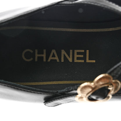 Chanel Patent Lambskin Mary Jane Flats 39 Black 6 of 8