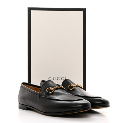 Gucci Calfskin Womens Jordaan Loafers 37.5 Black 9 of 9