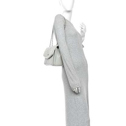 Chanel Lambskin Quilted Large Geometric Flap Light Grey Light Grey 2 of 12