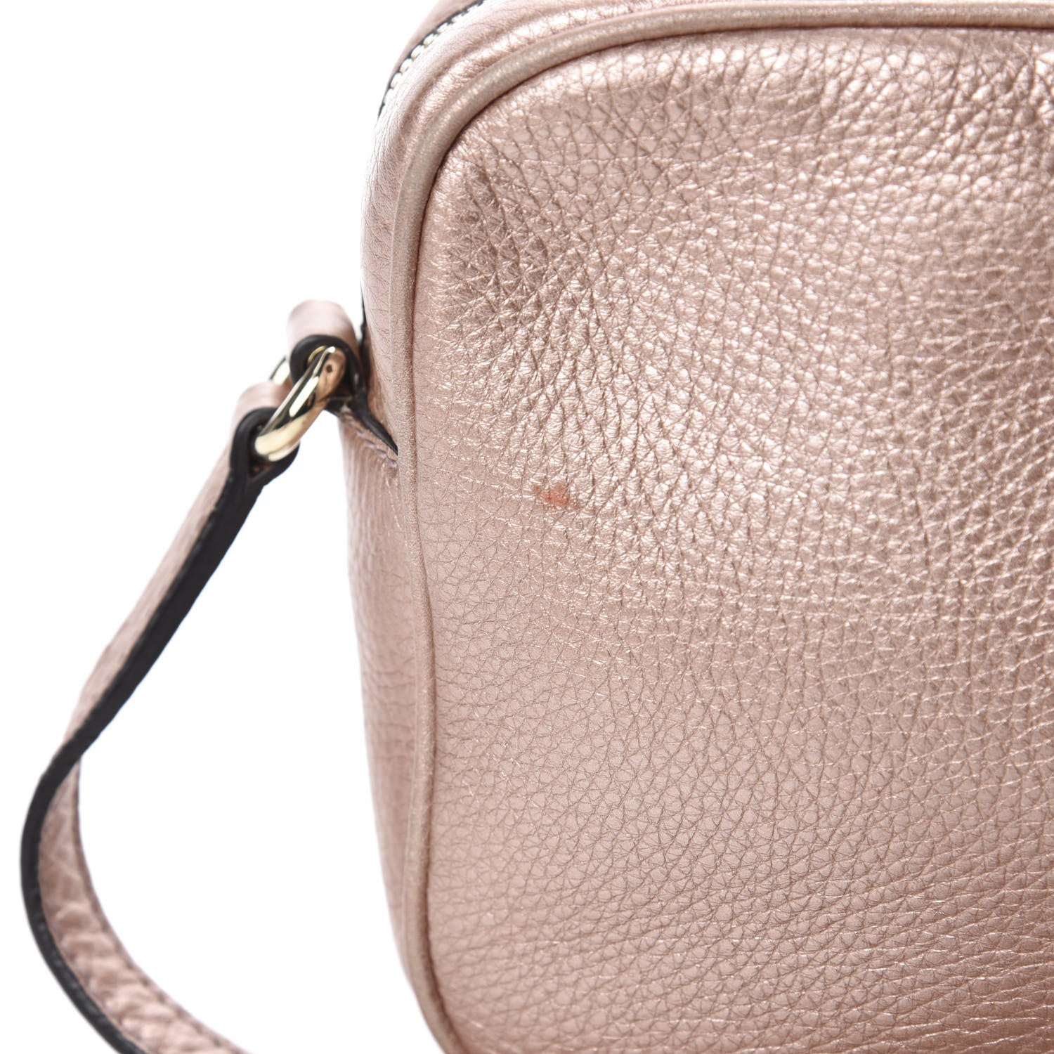 Gucci Metallic Pebbled Calfskin Small Soho Disco Bag Pink 11 of 12