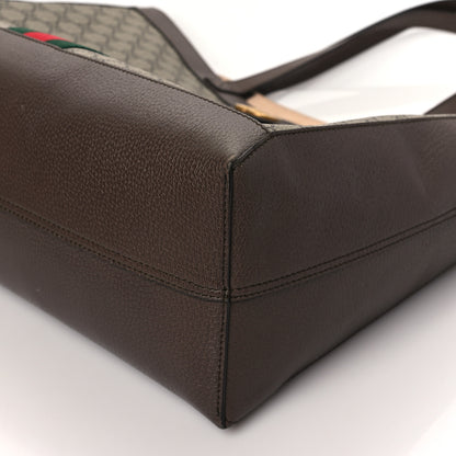 Gucci GG Supreme Monogram Web Ophidia Tote Brown 9 of 11
