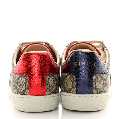 Gucci GG Supreme Monogram Womens Ace Low-Top Sneaker 37 Beige 5 of 10