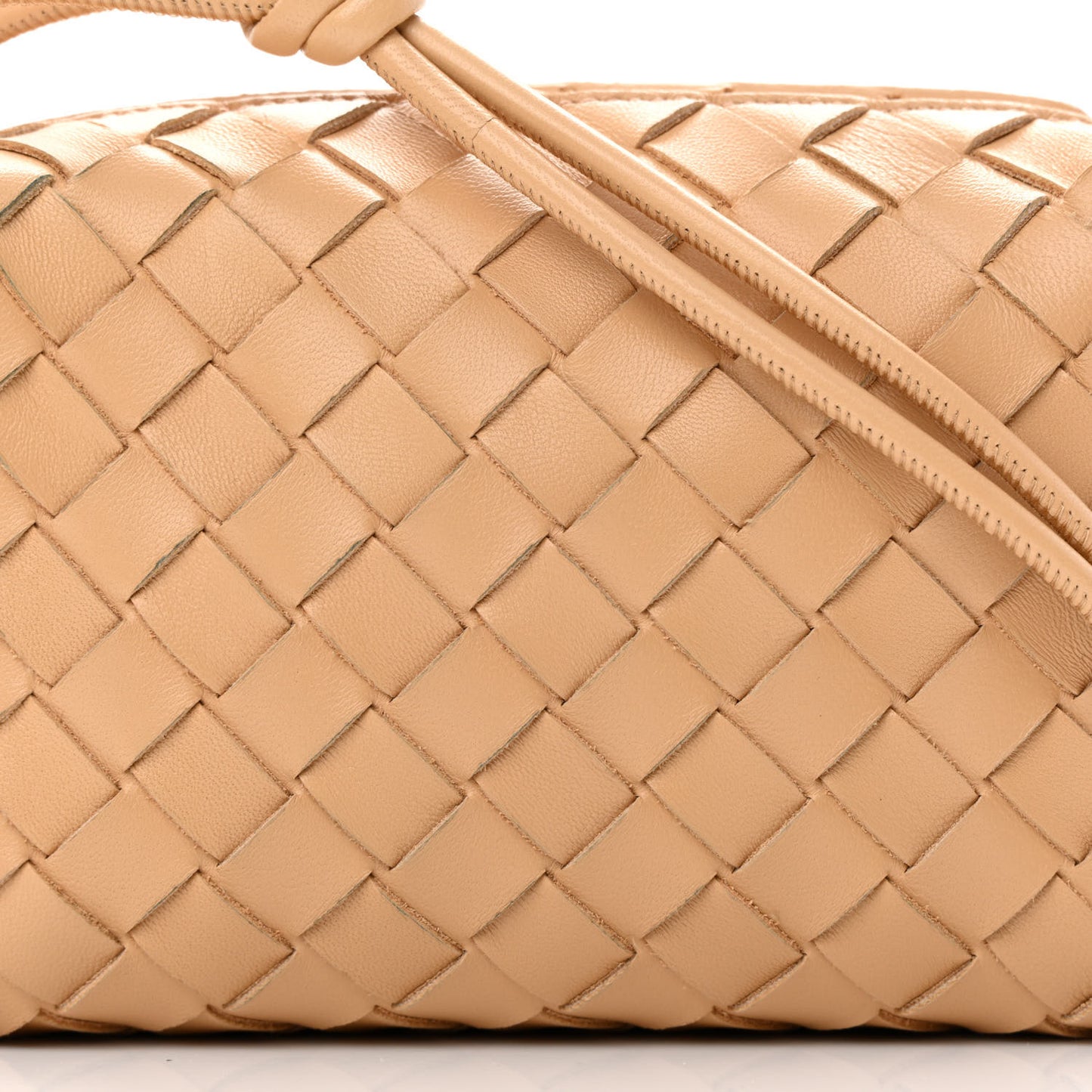 Nappa Intrecciato Mini Loop Camera Bag Almond