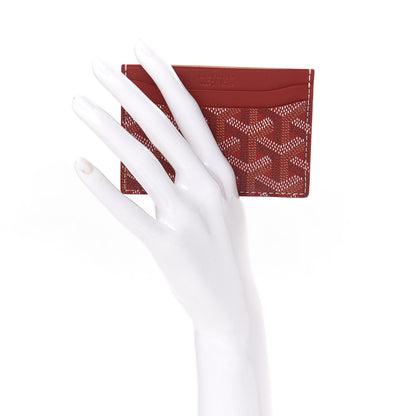 Goyard Goyardine Saint Sulpice Card Holder Red 2 of 7
