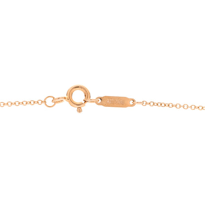 Tiffany 18K Rose Gold Diamond Atlas Pierced Key Pendant Necklace 5 of 6