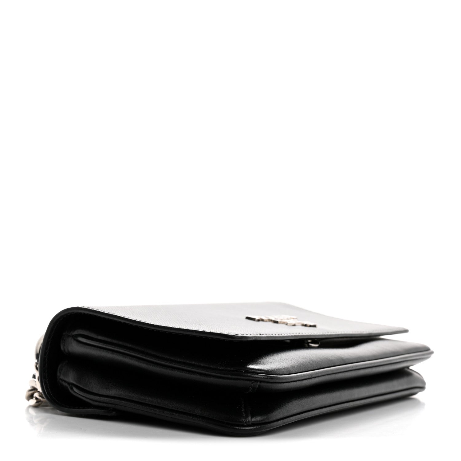 Prada Saffiano Soft Calfskin Chain Crossbody Bag Black 4 of 13