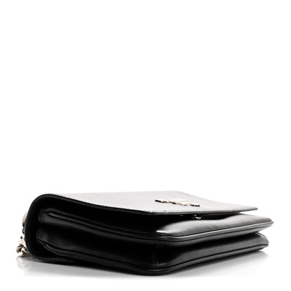 Prada Saffiano Soft Calfskin Chain Crossbody Bag Black 4 of 13