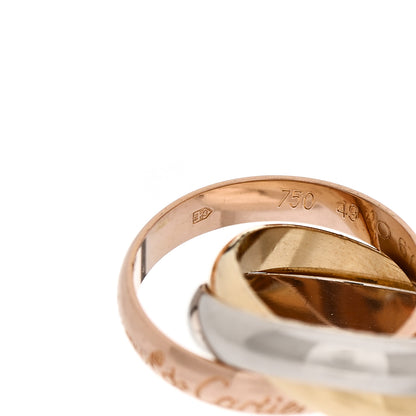 Cartier 18K Pink Yellow White Gold Classic Les Must De Cartier Trinity Ring 49 4.75 3 of 4