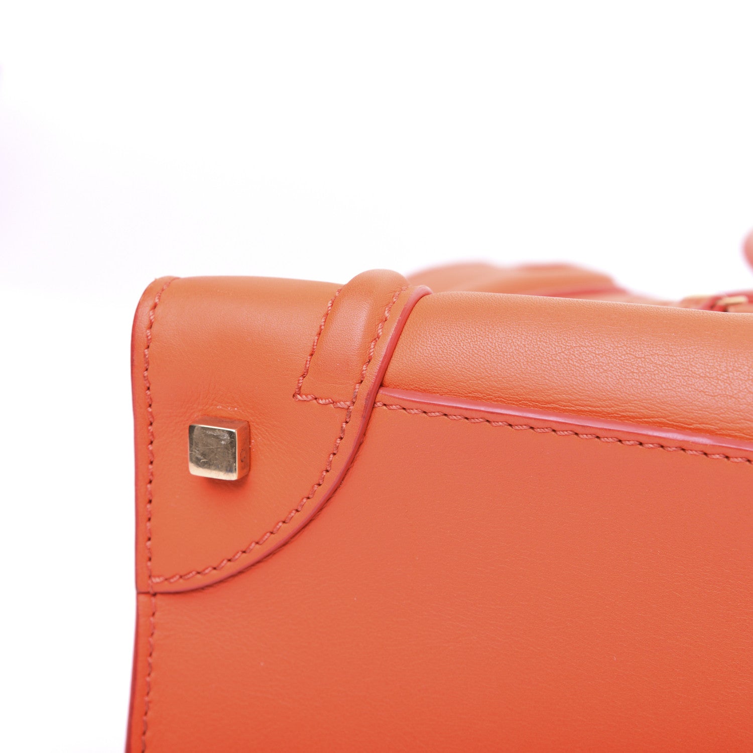 Celine Smooth Calfskin Micro Luggage Fluo Orange 14 of 17