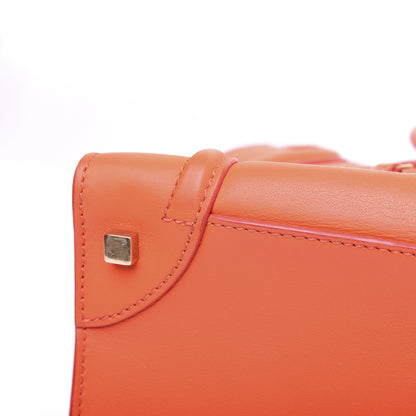Celine Smooth Calfskin Micro Luggage Fluo Orange 14 of 17