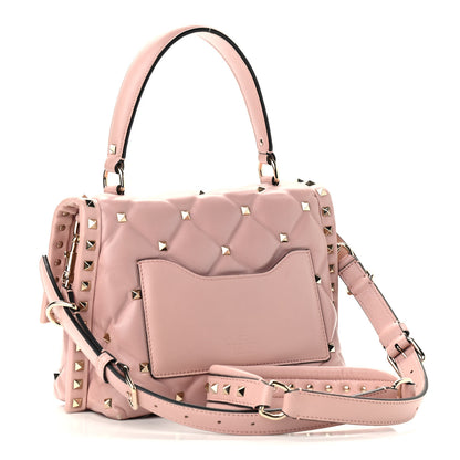 Valentino Garavani Nappa Medium Candystud Top Handle Bag Poudre 3 of 9