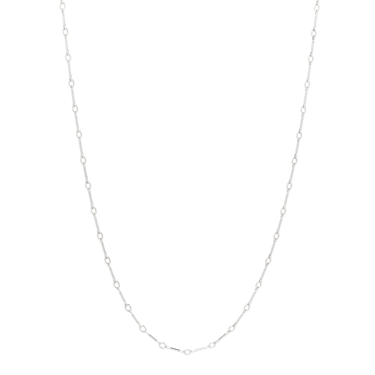 Sterling Silver Ziegfeld Bar Chain Necklace