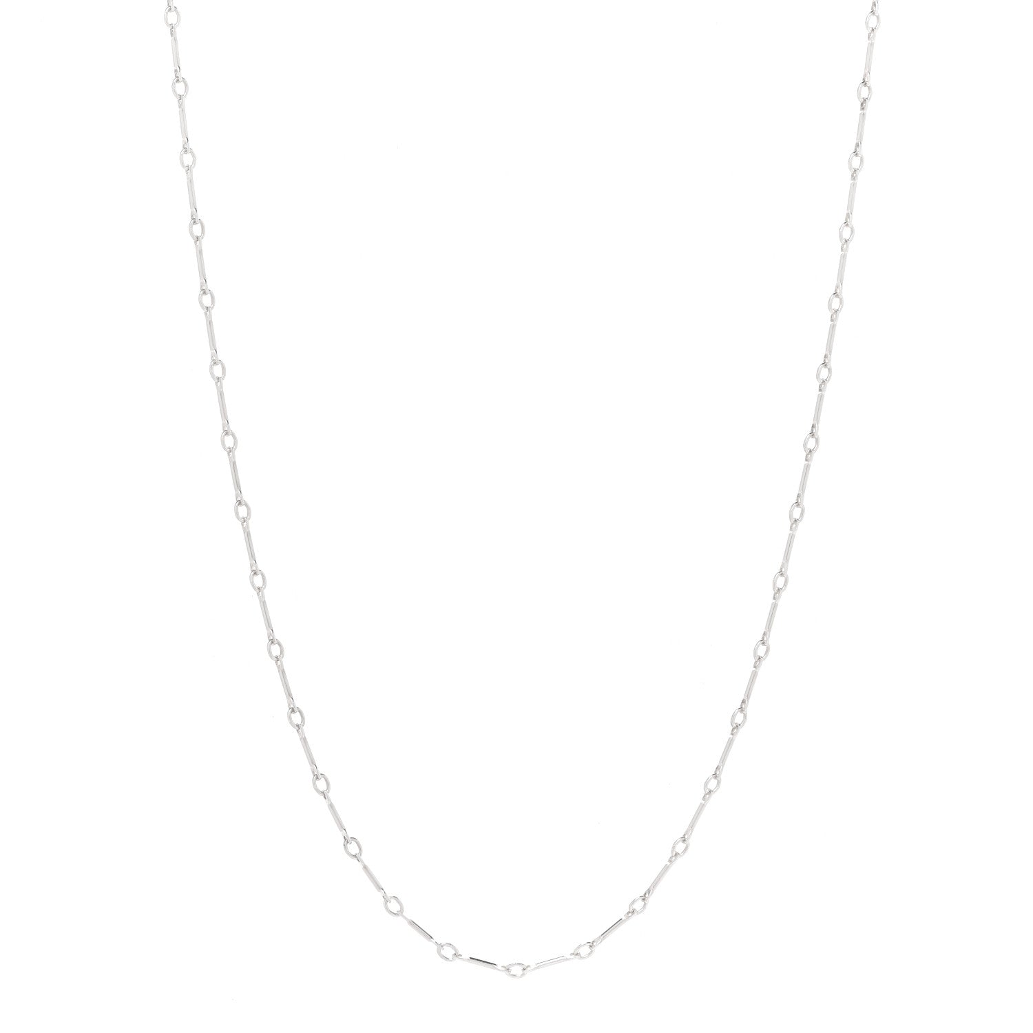 Tiffany Sterling Silver Ziegfeld Bar Chain Necklace 1 of 6