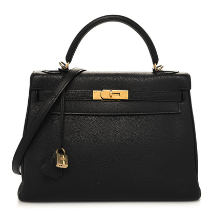 Hermes Togo Kelly Retourne 32 Black 1 of 13