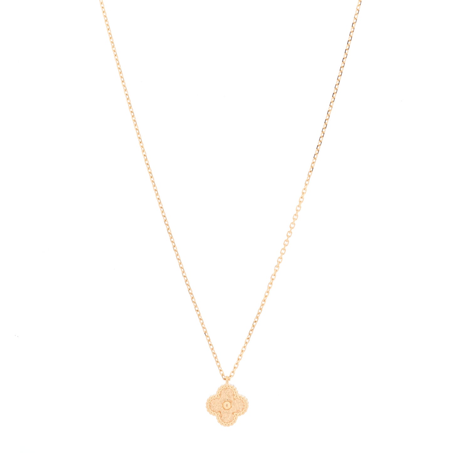 18K Rose Gold Sweet Alhambra Pendant Necklace