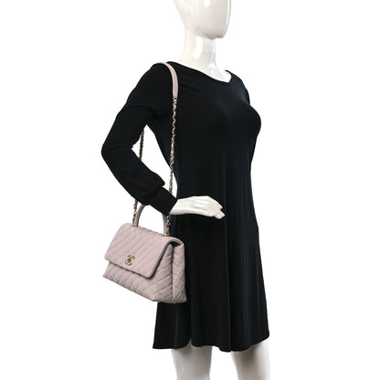 Chanel Caviar Quilted Small Coco Handle Flap Light Pink 2 of 11
