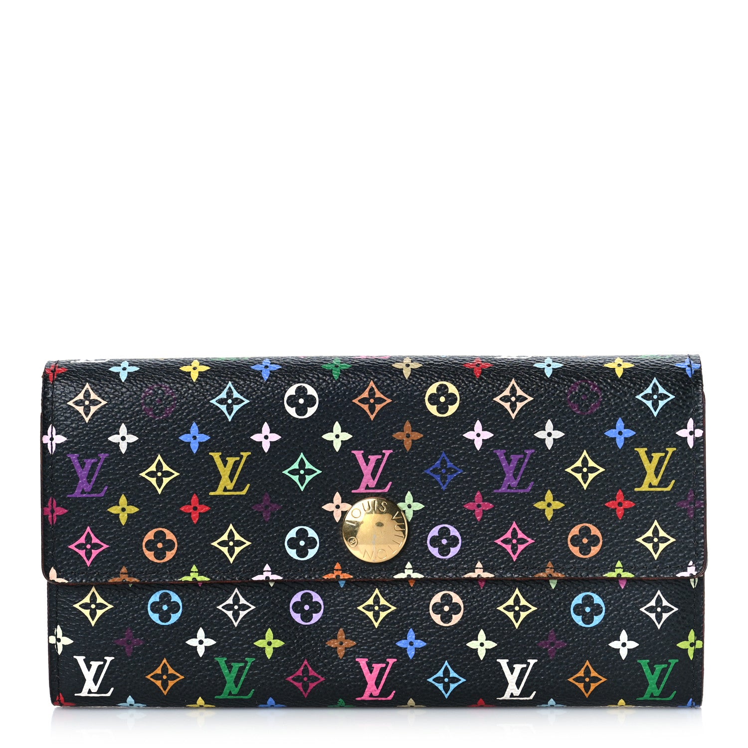 Louis Vuitton Monogram Multicolor Sarah Wallet Black Grenade 1 of 9