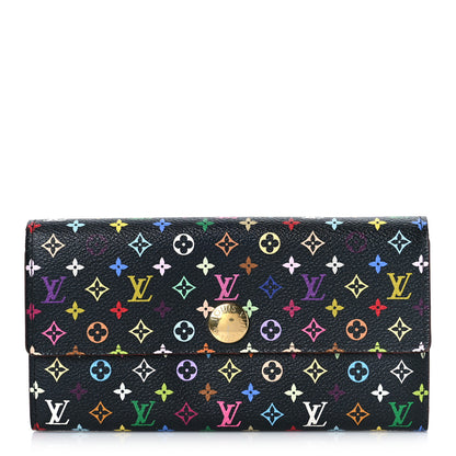Louis Vuitton Monogram Multicolor Sarah Wallet Black Grenade 1 of 9