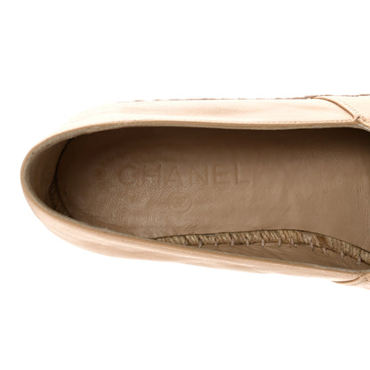 Chanel Lambskin CC Espadrilles 40 Beige Black 7 of 13