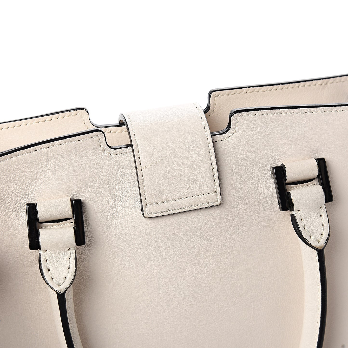 Smooth Calfskin Baby Cabas Monogram Dove White