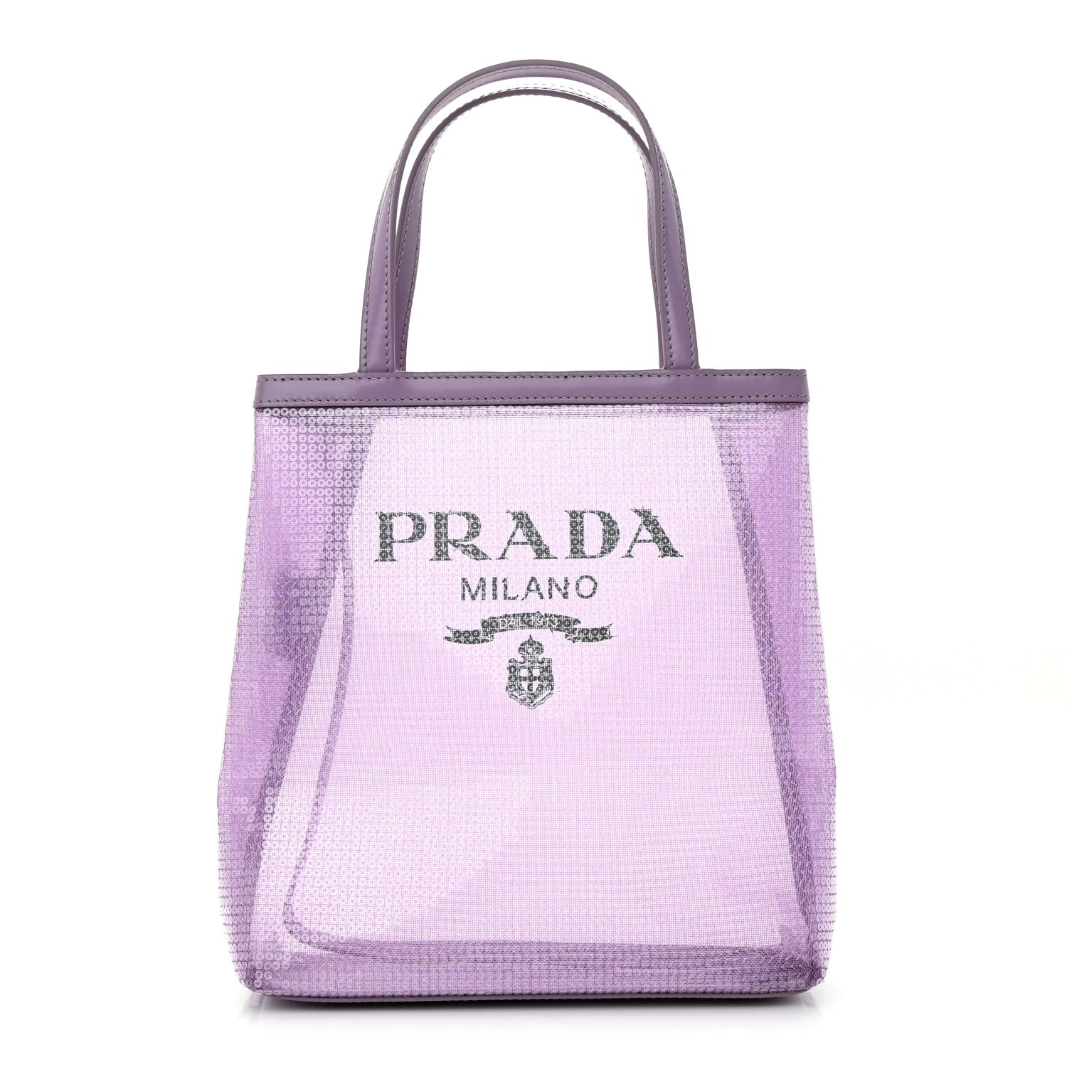 Prada Sequin Mesh Small Tote Bag Lilium 1 of 10