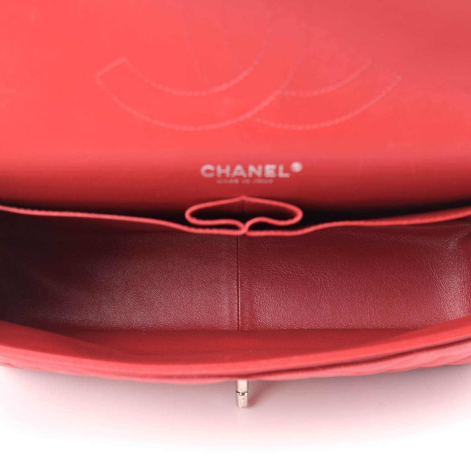 Chanel Caviar Quilted Jumbo Double Flap Red 5 of 9