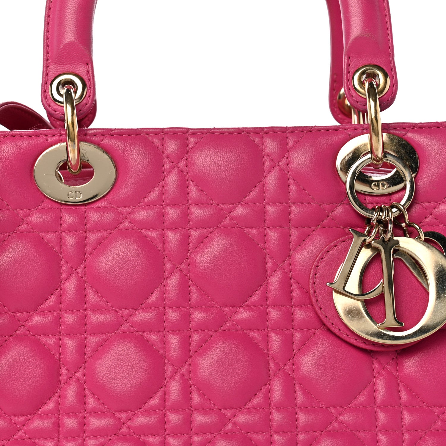 Christian Dior Lambskin Cannage Medium Lady Dior Pink 8 of 13