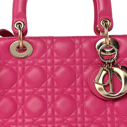Christian Dior Lambskin Cannage Medium Lady Dior Pink 8 of 13