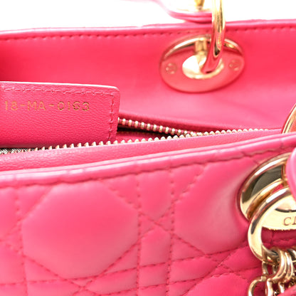 Christian Dior Lambskin Cannage Medium Lady Dior Pink 7 of 10