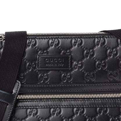 Gucci Guccissima Signature Small Messenger Bag Black 10 of 10