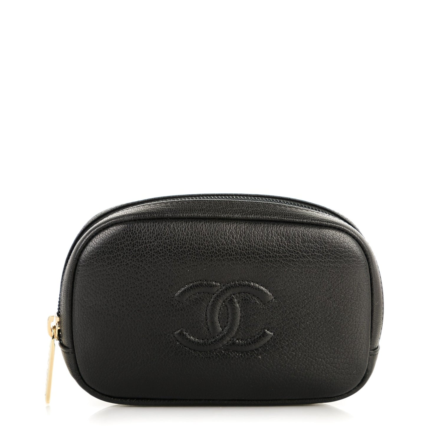 Goatskin CC Cosmetic Case Black