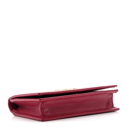 Prada Saffiano Metal Bi-Fold Card Holder Wallet Peonia 4 of 6