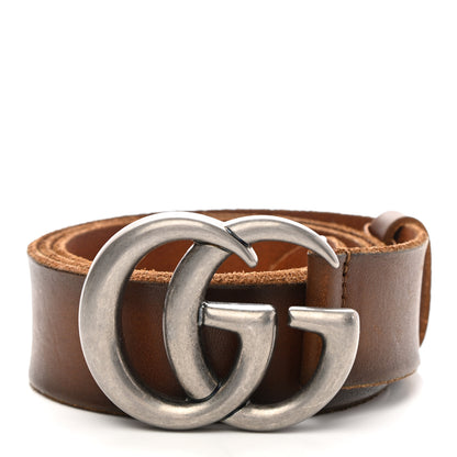 Gucci Cuoio Toscano Nickel Double Double G 40mm Belt 85 34 Cuir 1 of 5