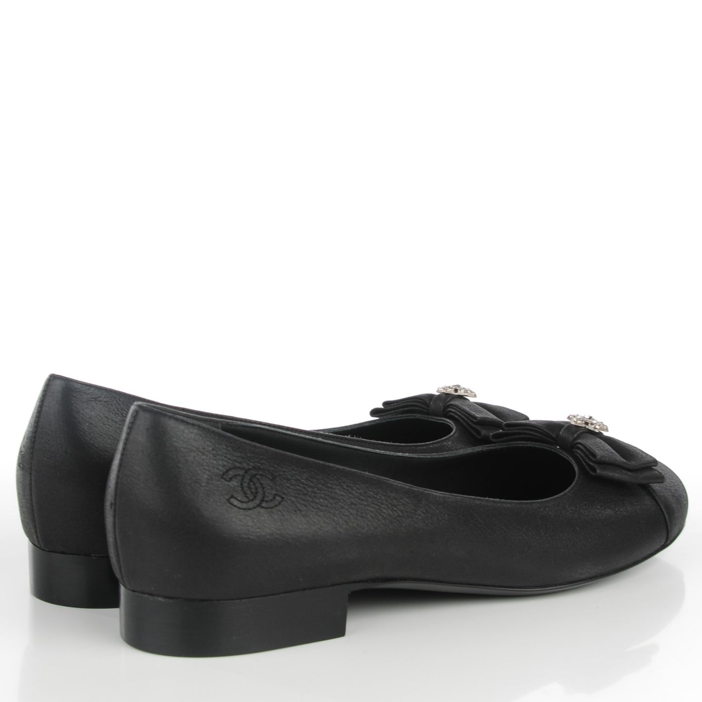 Buffalo Glitter Bow Ballerina Flats 39.5 Black