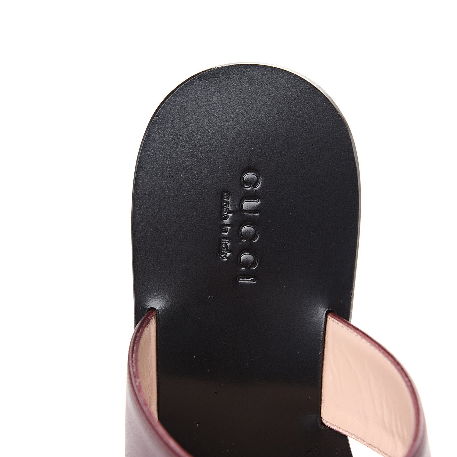 Gucci Calfskin GG Marmont Thong Sandals 35.5 Vintage Bordeaux 5 of 10