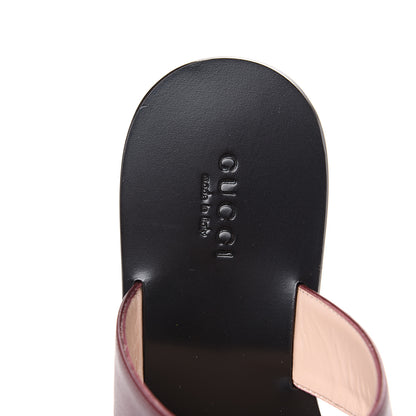 Gucci Calfskin GG Marmont Thong Sandals 35.5 Vintage Bordeaux 5 of 10
