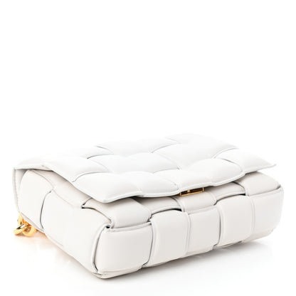 Bottega Veneta Lambskin Maxi Intreccio Padded Chain Cassette Crossbody Bag White 4 of 9