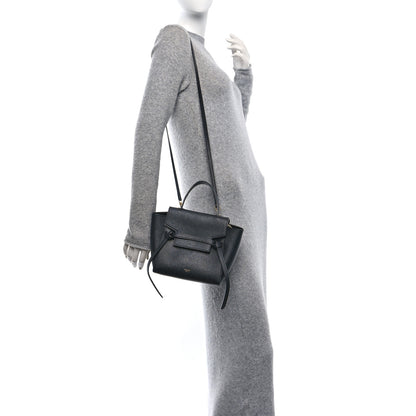 Celine Grained Calfskin Nano Belt Bag Black 2 of 9