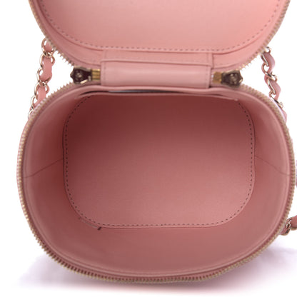 Chanel Lambskin Quilted Trendy Vanity Case Pink 5 of 10