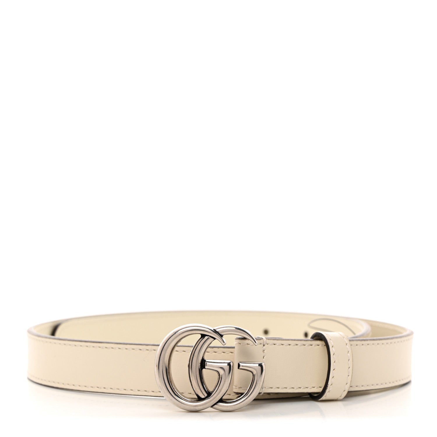 Gucci Calfskin Double G 20mm Belt 70 28 Mystic White 1 of 5