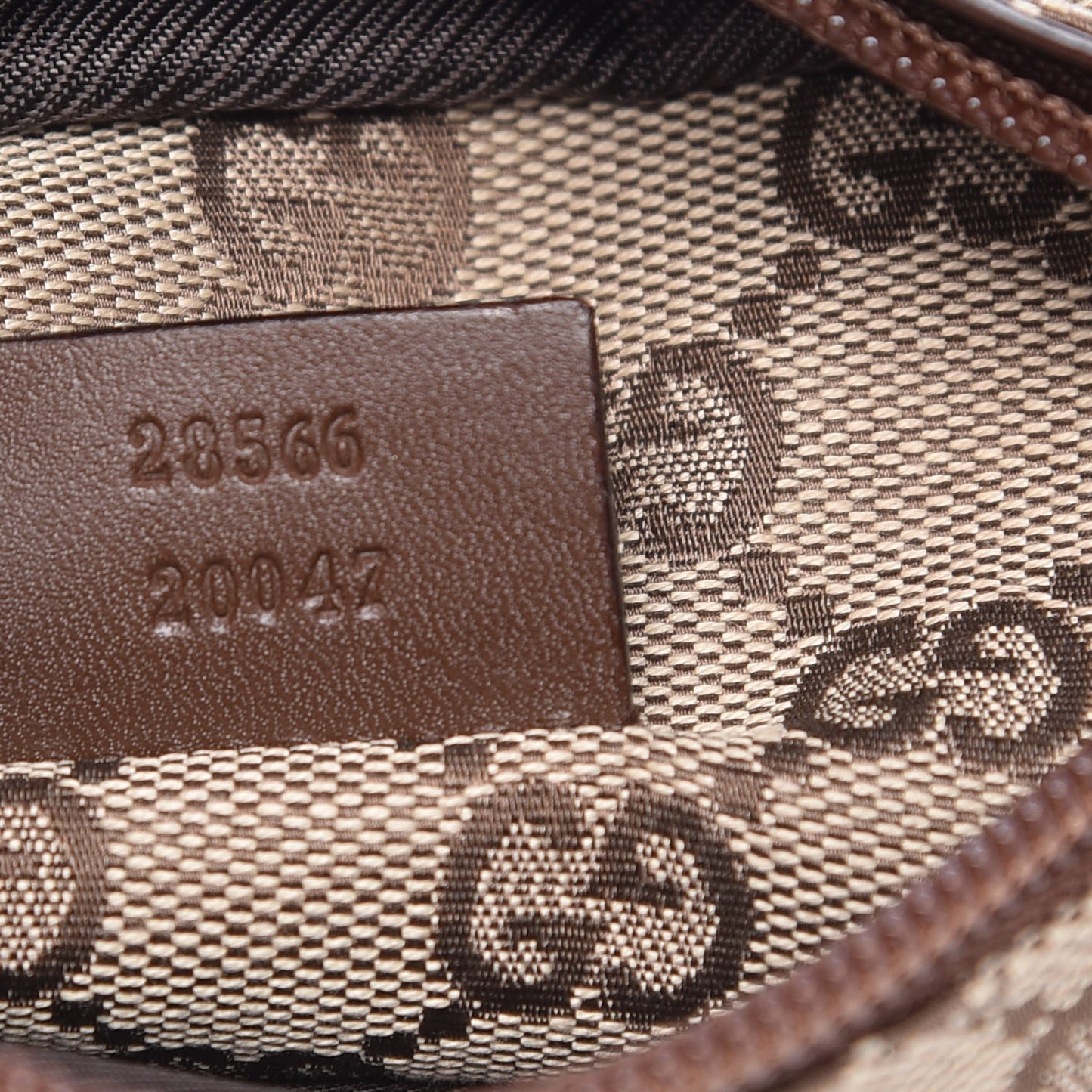 GG Monogram Web Double Pocket Belt Bag Brown