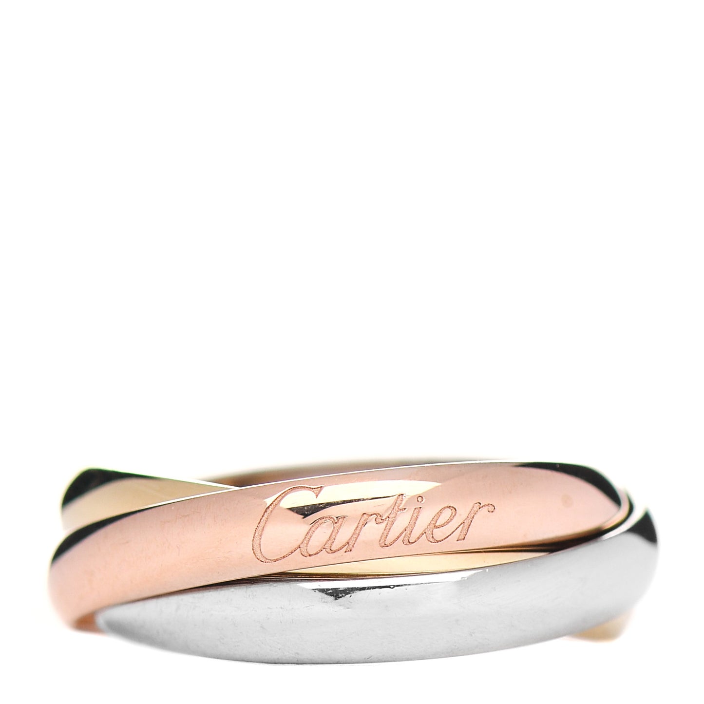 18K Pink Yellow White Gold Small Trinity Ring 50 5.25