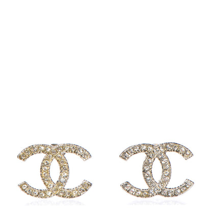 Chanel Crystal CC Earrings Silver 1 of 6